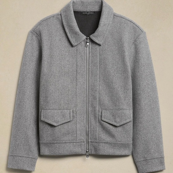 Banana Republic Melton Volume-Sleeve Jacket - Picture 2 of 7